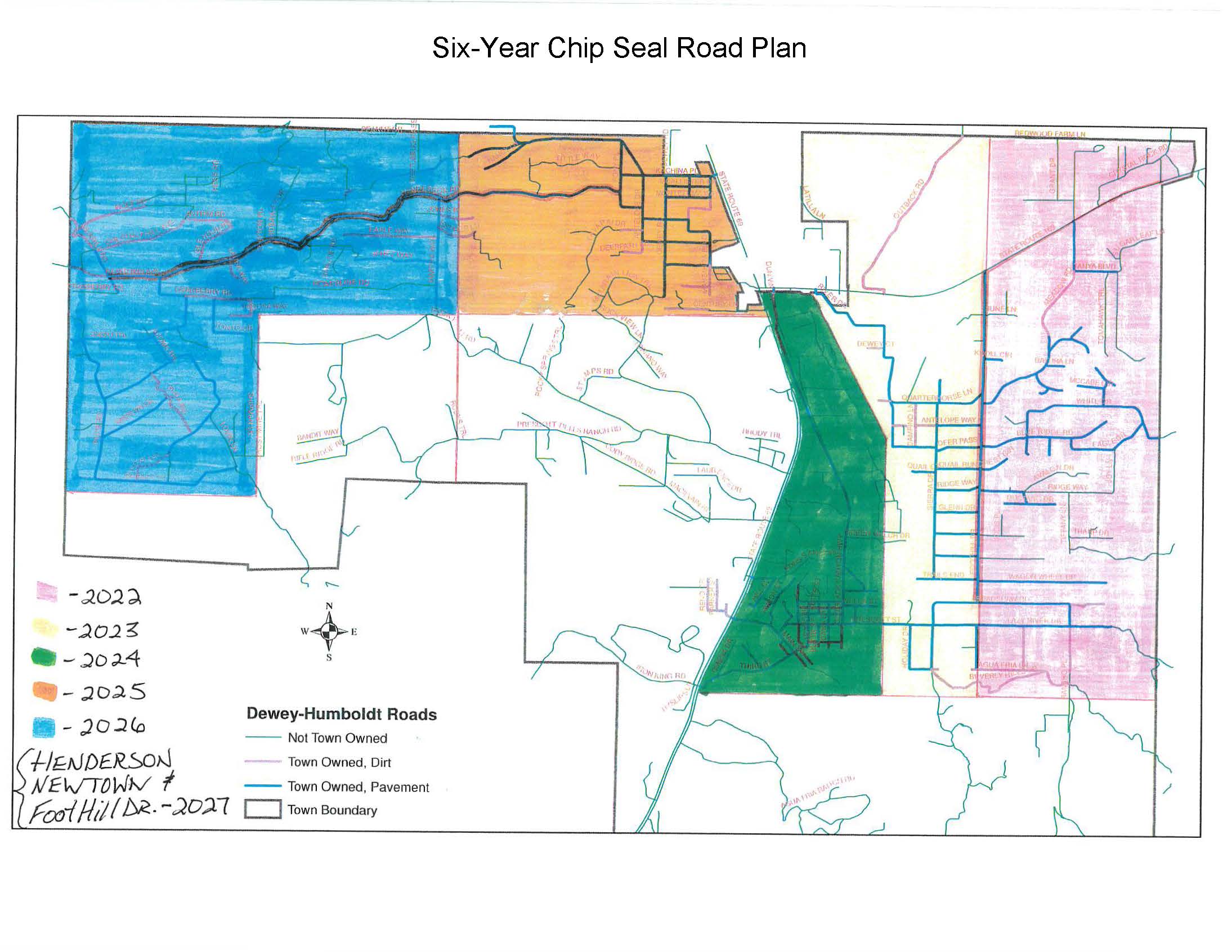 Six-Year Chip Seal Road Plan
